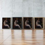 Paul Gustave van Hecke and his Wife Norine De Schrijver 1923 Frits van den Berghe framed posters mockup