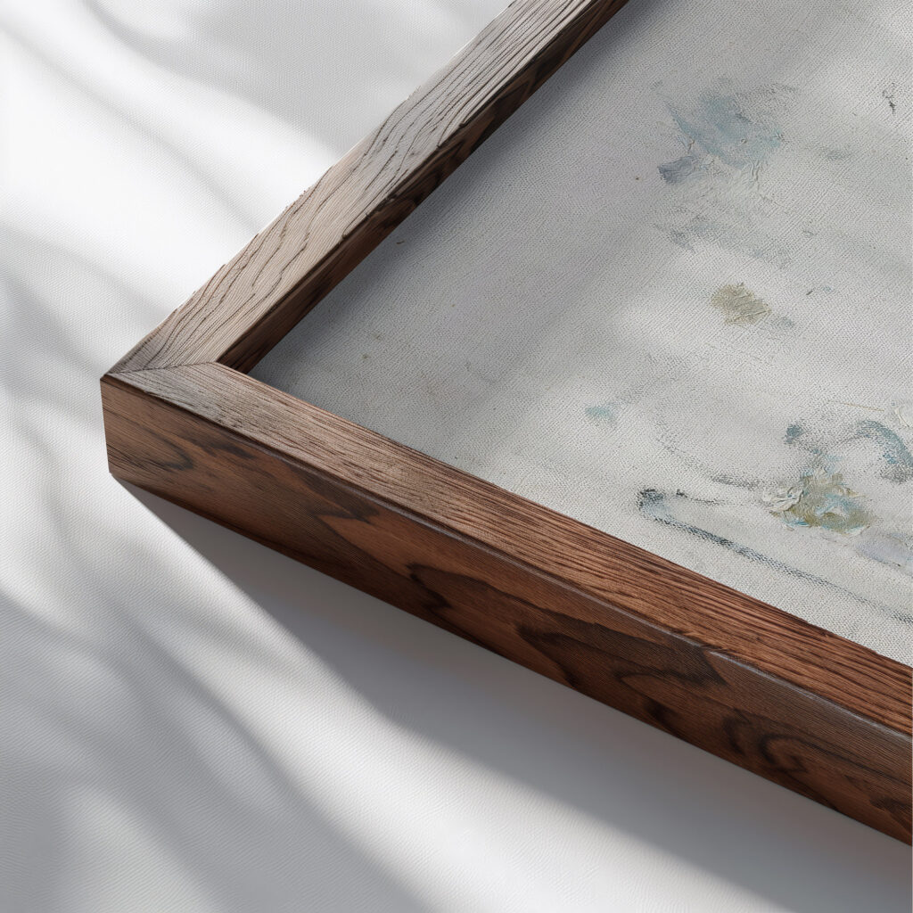 Pause 1935 Wilhelm Thony close up dark wood mockup