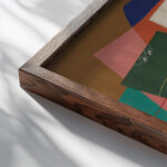 Paysage 1920 Georges Valmier close up dark wood mockup