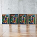 Paysage 1920 Georges Valmier framed posters mockup
