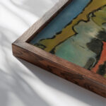 Paysage Breton La Petite Anse Ca 1889 90 Paul Serusier close up dark wood mockup