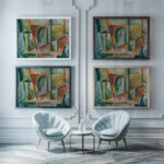 Paysage Cubiste circa 1914 Amadeo de Souza Cardoso framed posters mockup