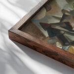 Paysage a Meudon 1911 Albert Gleizes close up dark wood mockup