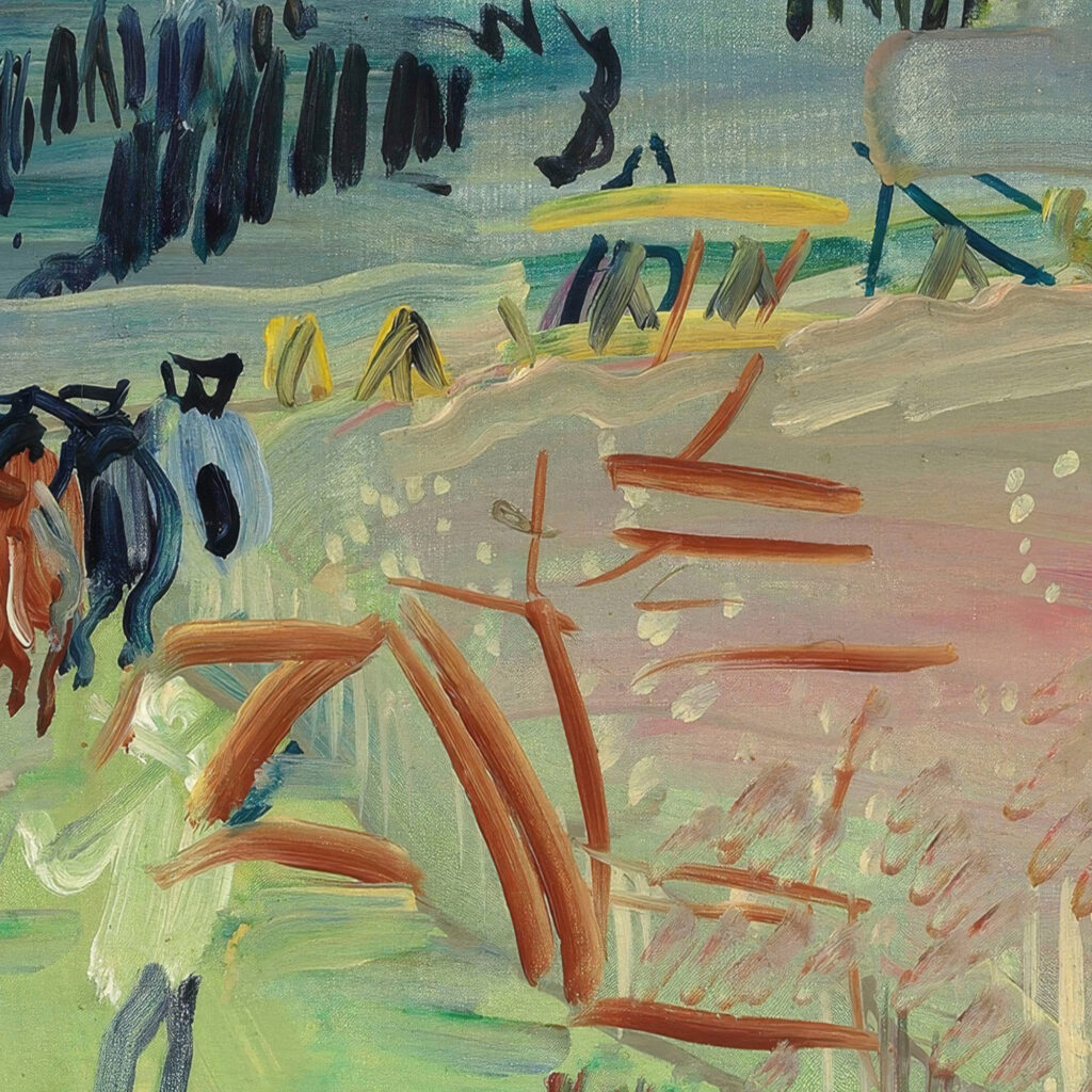 Paysage au champ de ble aux boeufs circa 1935 Raoul Dufy 8 mockup