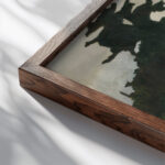 Paysage symboliste 1928 Jean Goulden close up dark wood mockup