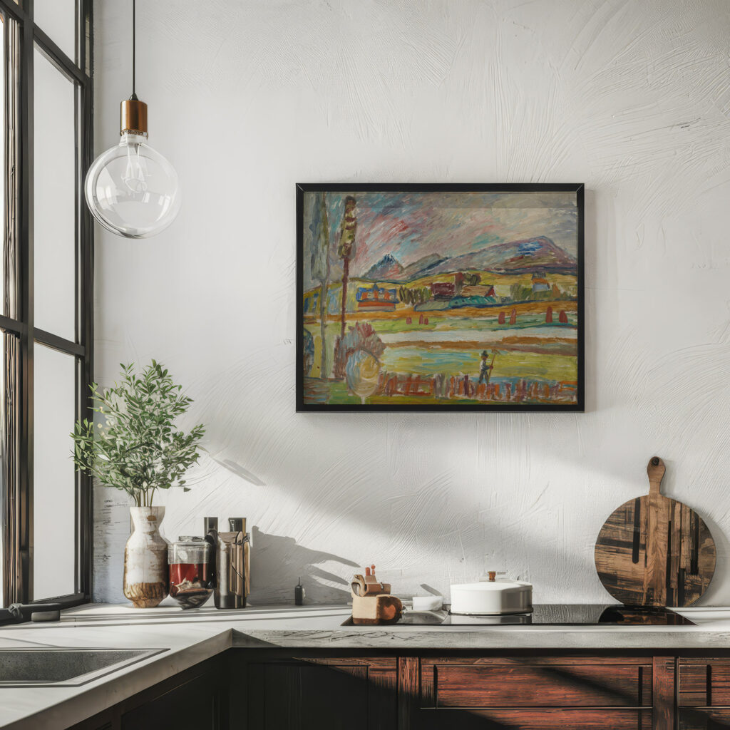 Peasant with a Rake 1937 Sasza Blonder 6 mockup