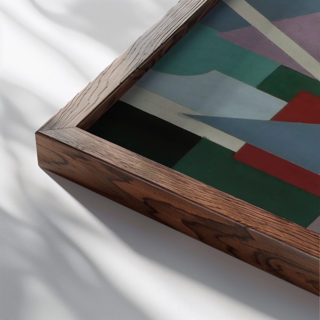 Peinture 1917 1918 Patrick Henry Bruce close up dark wood mockup