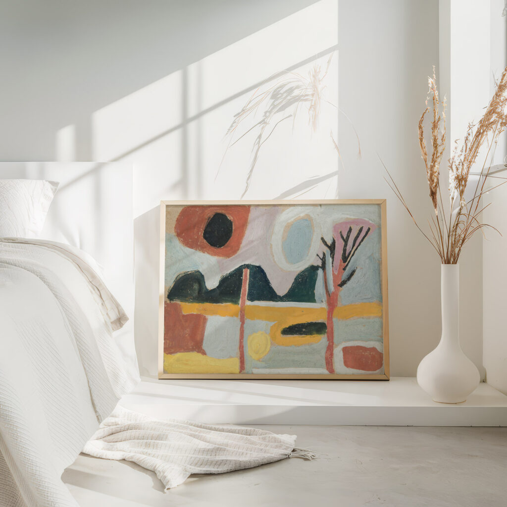 Pejzaz stylizowany z drzewem 1934 Sasza Blonder 4 mockup