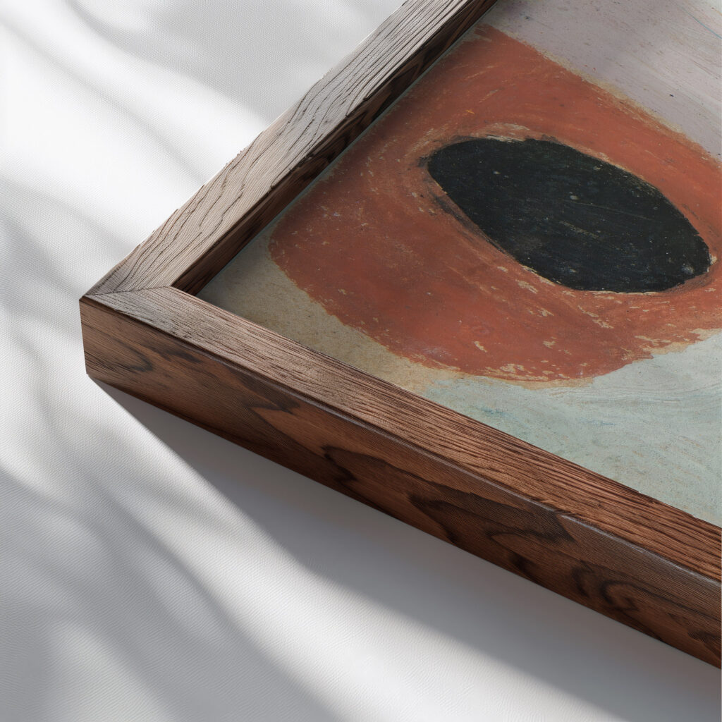 Pejzaz stylizowany z drzewem 1934 Sasza Blonder close up dark wood mockup