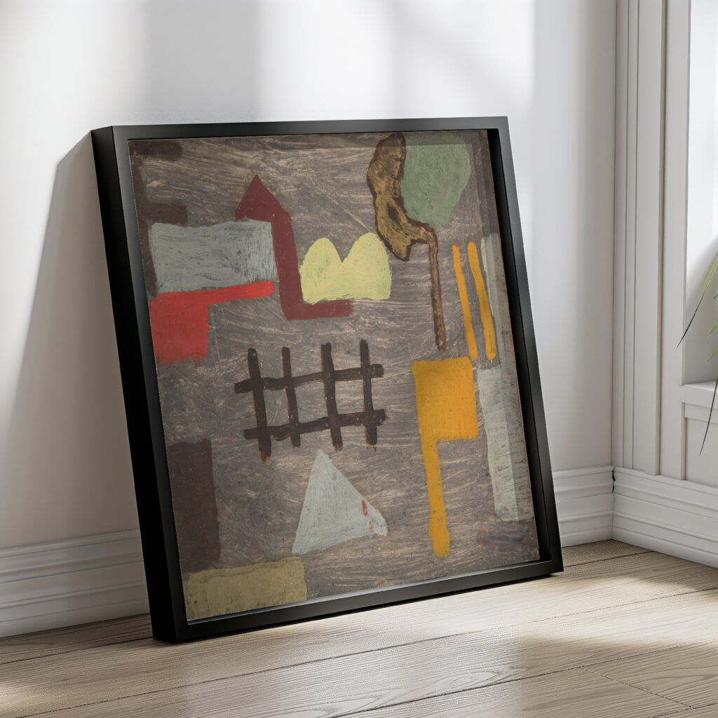 Pejzaz surrealistyczny z plotem 1934 Sasza Blonder 4 mockup