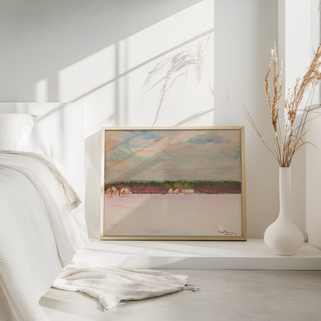 Pejzaz wiejski 1940 Kazimierz Wojtanowicz 1 4 mockup