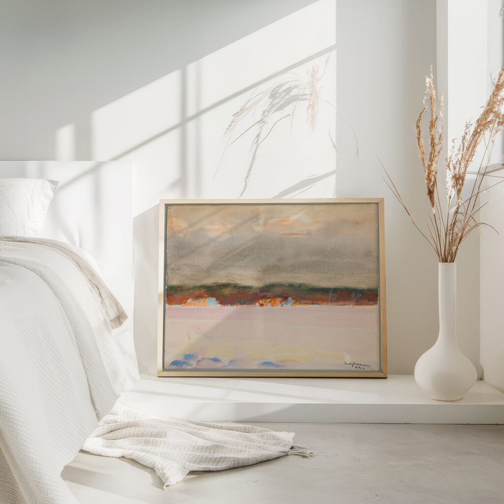 Pejzaz wiejski 1940 Kazimierz Wojtanowicz 4 mockup