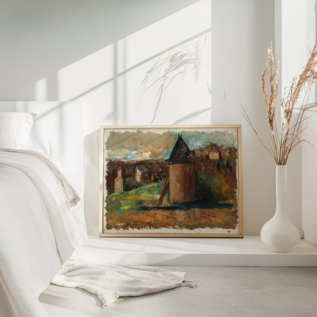 Pejzaz z zabudowaniami miejskimi 1931 Tadeusz Makowski 4 mockup