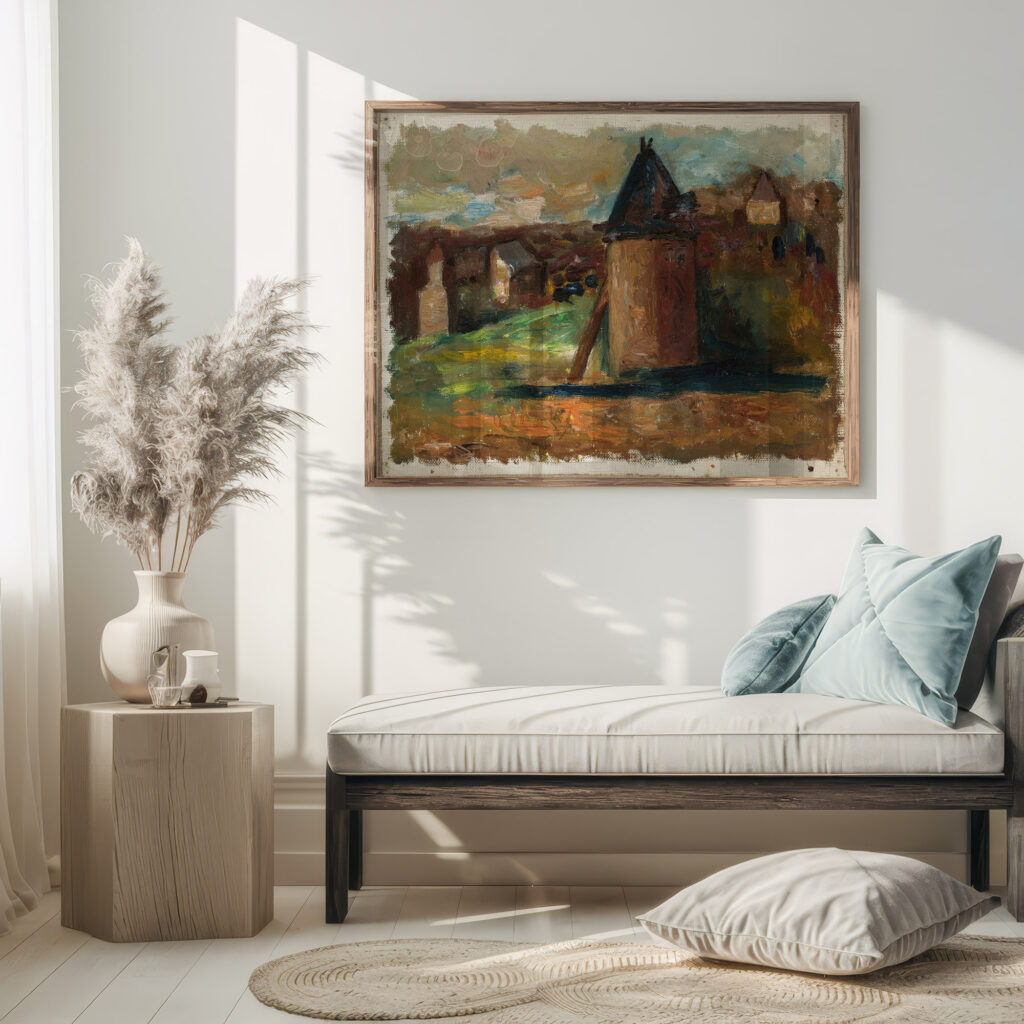 Pejzaz z zabudowaniami miejskimi 1931 Tadeusz Makowski 5 mockup