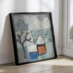 Pejzaz zimowy z domami 1934 Sasza Blonder 4 mockup