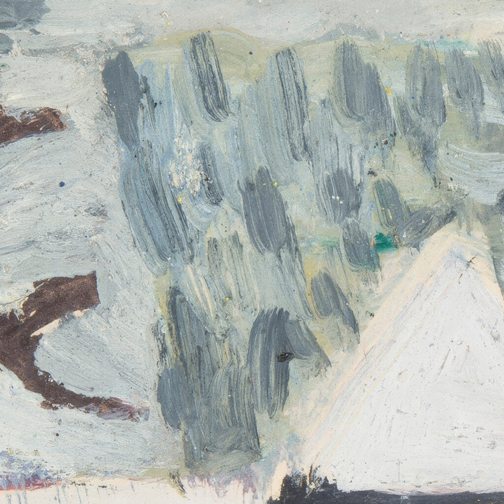 Pejzaz zimowy z domami 1934 Sasza Blonder 8 mockup