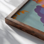 Pelargonie Pelargonium 1913–16 Unknown close up dark wood mockup