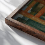 Pelas Janelas Desdobramento – Interseccao 1914 Amadeo de Souza Cardoso close up dark wood mockup