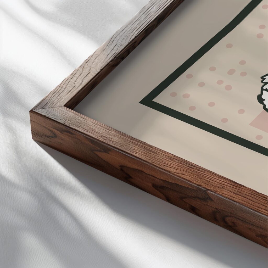 Peonies close up dark wood mockup
