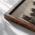 People Praying 1925 Alfred Ost close up dark wood mockup