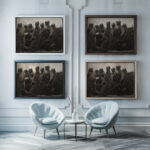 People Praying 1925 Alfred Ost framed posters mockup