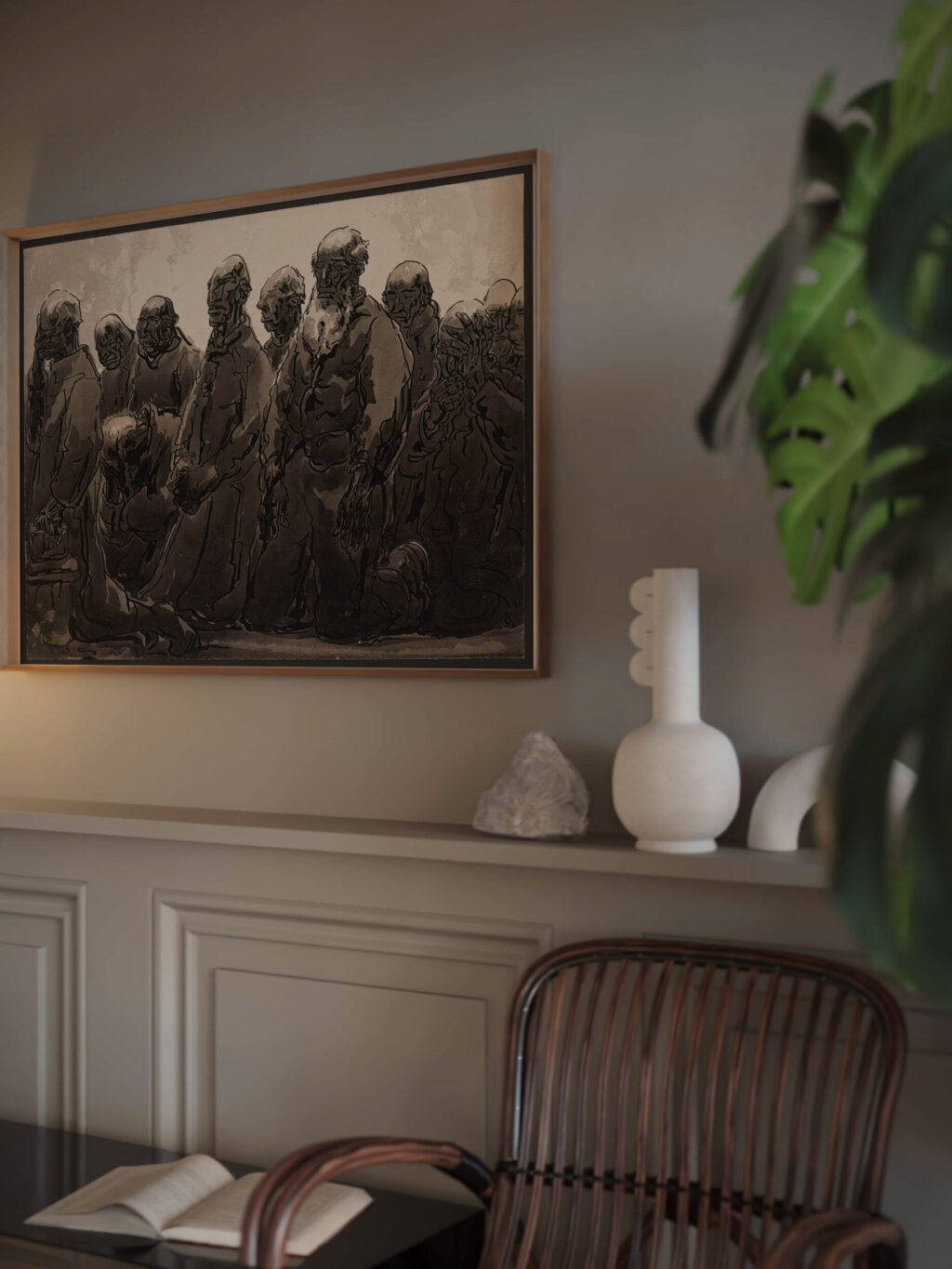 People Praying 1925 Alfred Ost video mockup