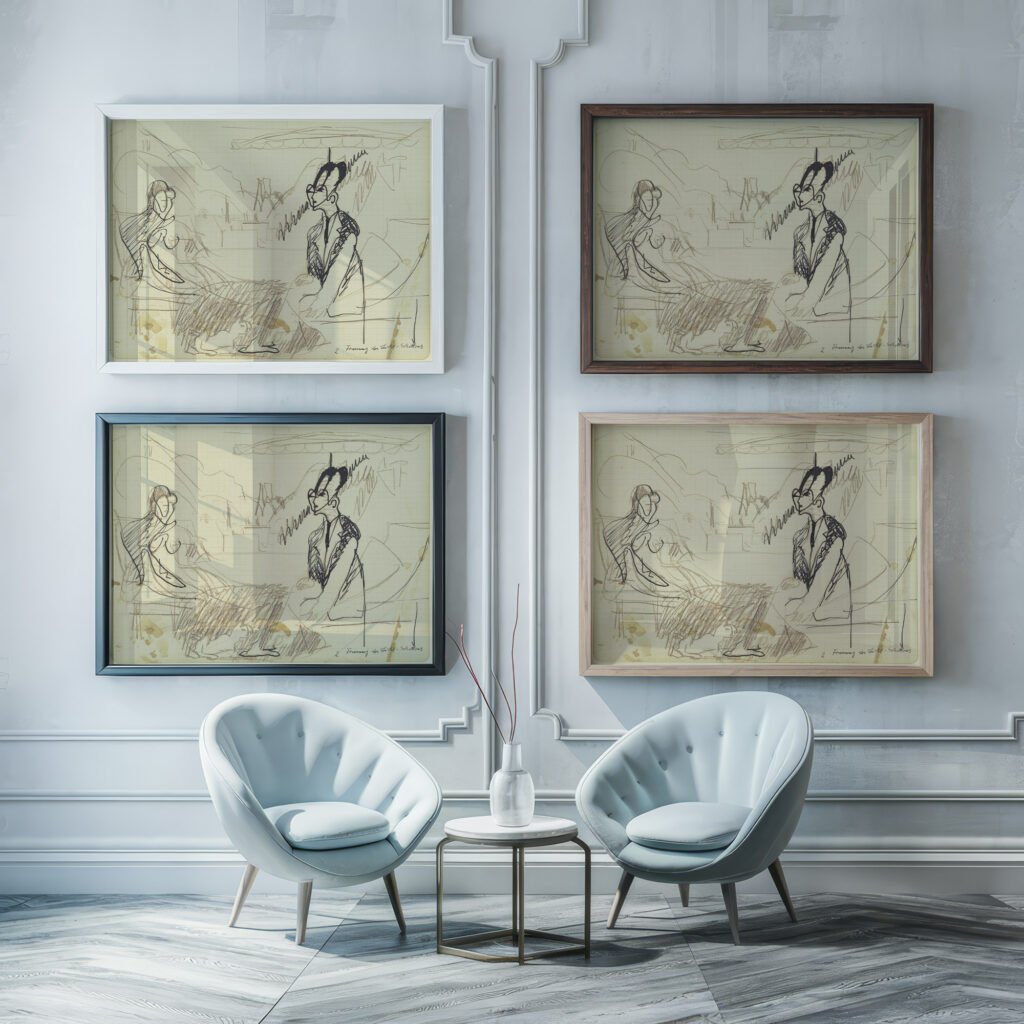 People on the deck chair ca. 1935 Ernst Ludwig Kirchner 1 framed posters mockup