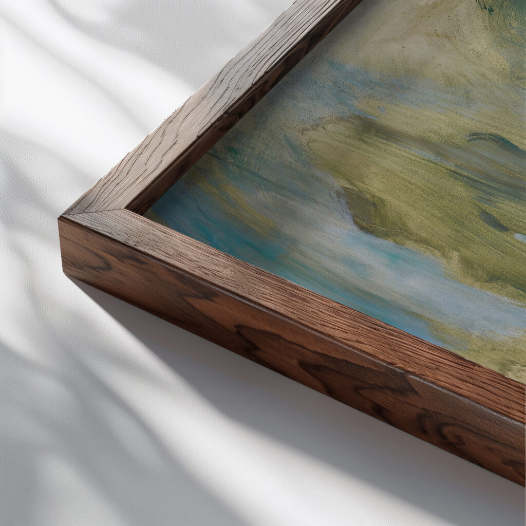 Perseus And Andromeda Alexandre Jacovleff close up dark wood mockup