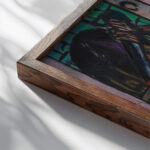 Perseuss Last Duty 1949 Max Beckmann close up dark wood mockup