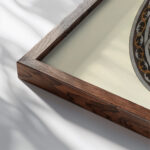 Persian Ornament II ca 1900 Elizabeth A. Nedwill close up dark wood mockup