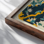 Persian Ornament ca 1900 Elizabeth A. Nedwill close up dark wood mockup