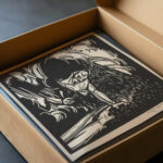 Personificatie van de regen boven een landschap 1921 Henri Jonas video mockup