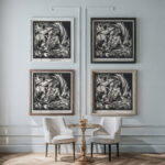 Personificatie van de wind 1921 Henri Jonas framed posters mockup