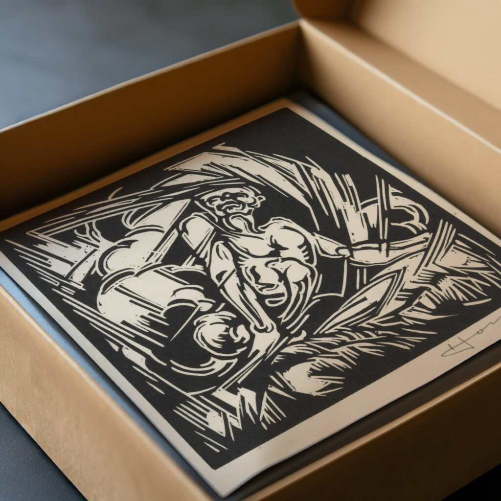 Personificatie van de wind 1921 Henri Jonas video mockup