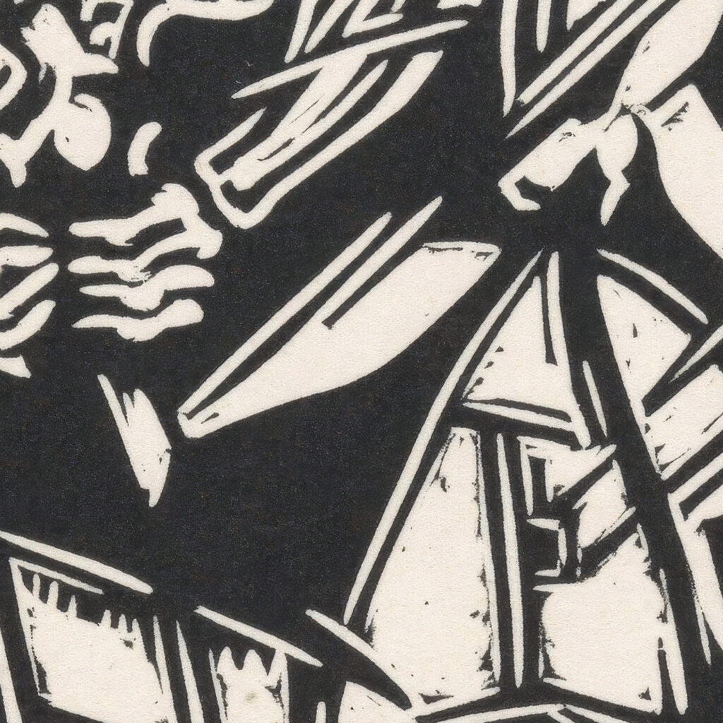 Personificatie van de wind bij een gebouw 1921 Henri Jonas 8 mockup