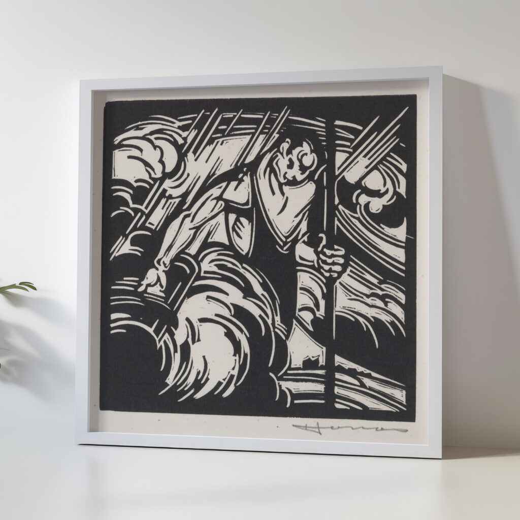 Personificatie van het onweer boven een landschap 1921 Henri Jonas 5 mockup