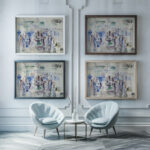 Personnages sur la plage 1924 Raoul Dufy framed posters mockup