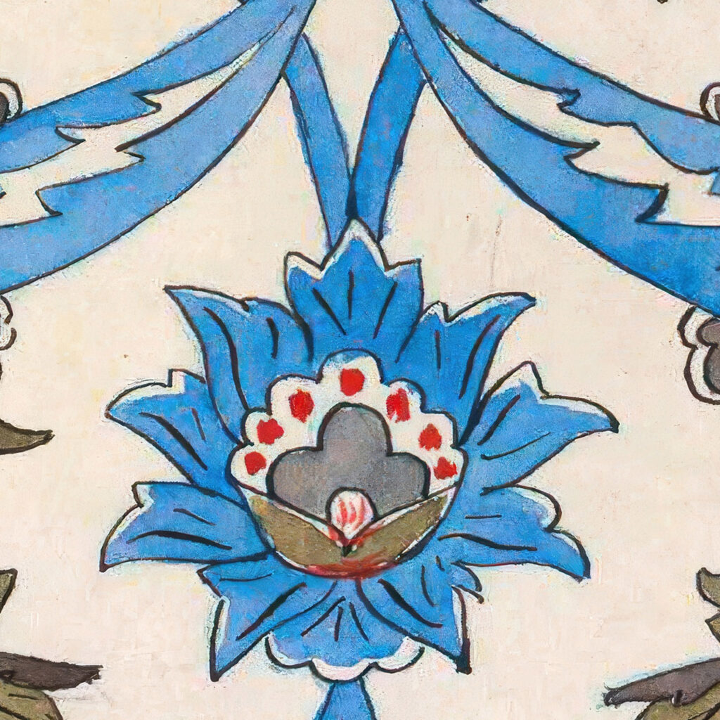 Perzisch Arabische florale tegelversiering 1890 Johanna van de Kamer 8 mockup