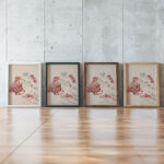 Petit chien Christian Berard framed posters mockup