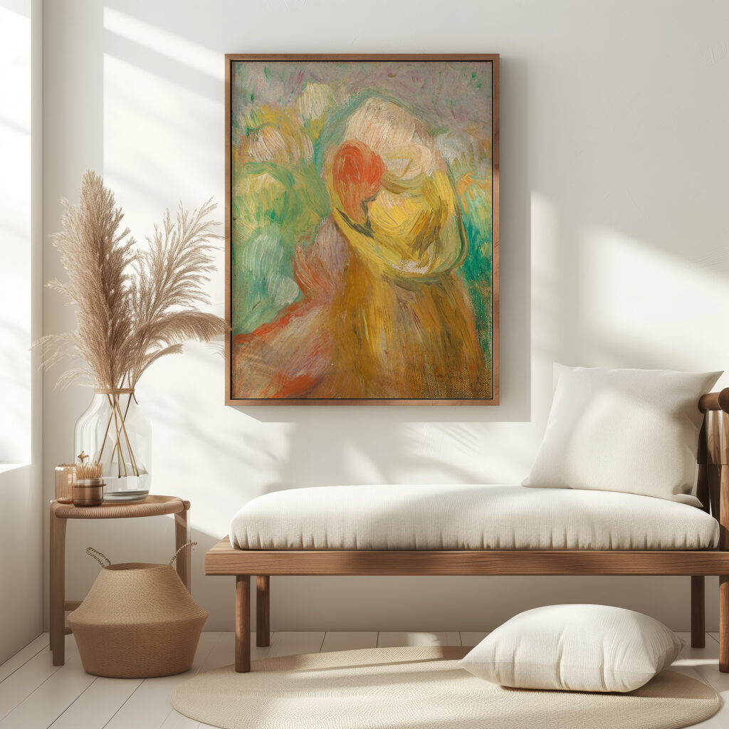 Petite fille au chapeau jaune Pierre Auguste Renoir 5 mockup