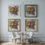 Phantasie around 1921 Karl Wiener framed posters mockup