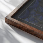 Phantastischer Traum und Tiergestalten 1918 Max Schwerdtfeger close up dark wood mockup