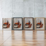 Piano Movers Holiday 1919 Charles Demuth framed posters mockup