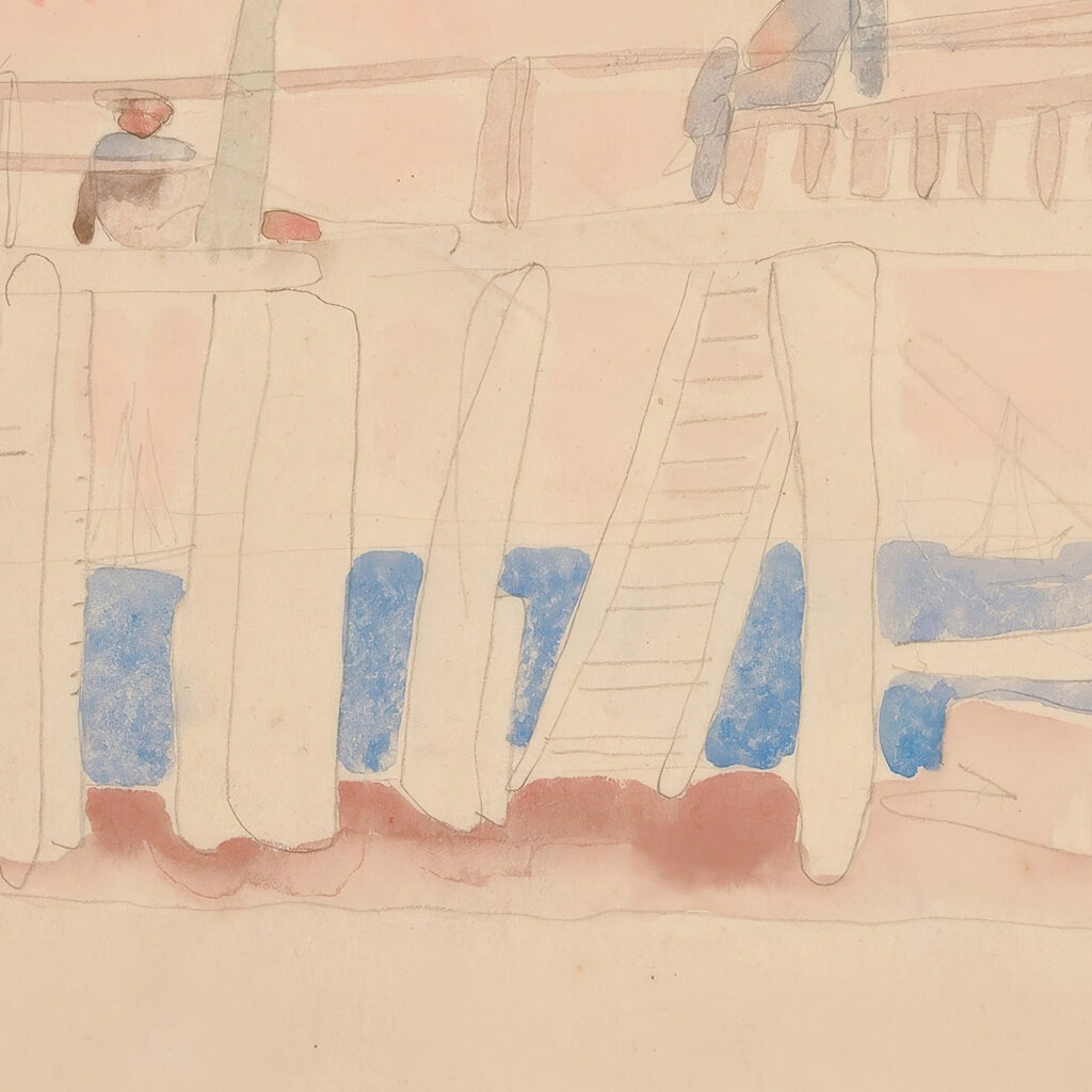 Pier With Four Figures ca. 1916–17 Charles Demuth 8 mockup