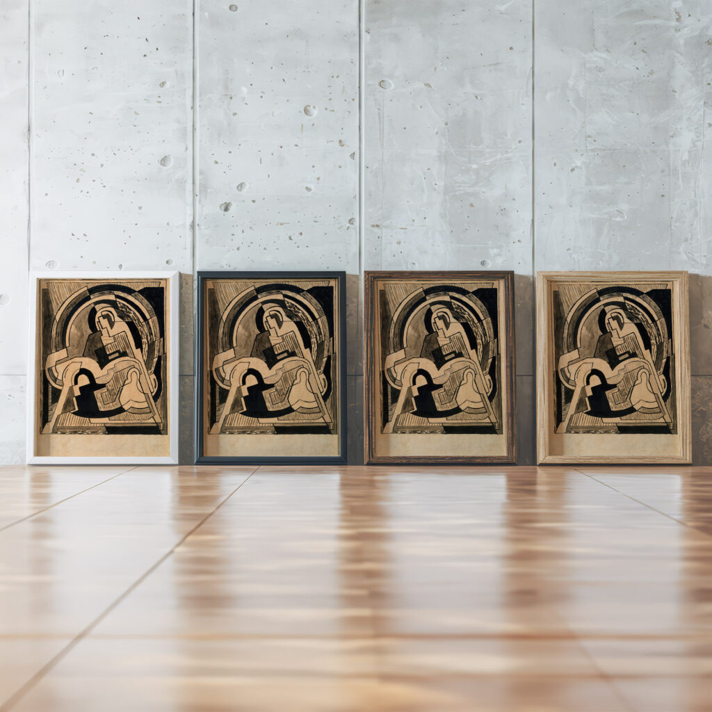 Pieta 1936 Mainie Jellett framed posters mockup