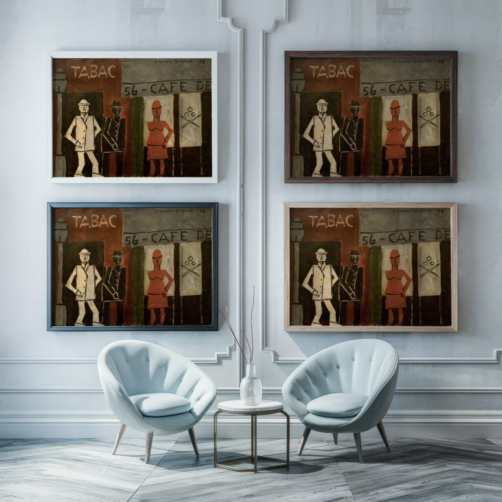 Pintura 1928 Joaquin Torres Garcia framed posters mockup