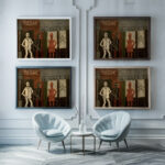 Pintura 1928 Joaquin Torres Garcia framed posters mockup