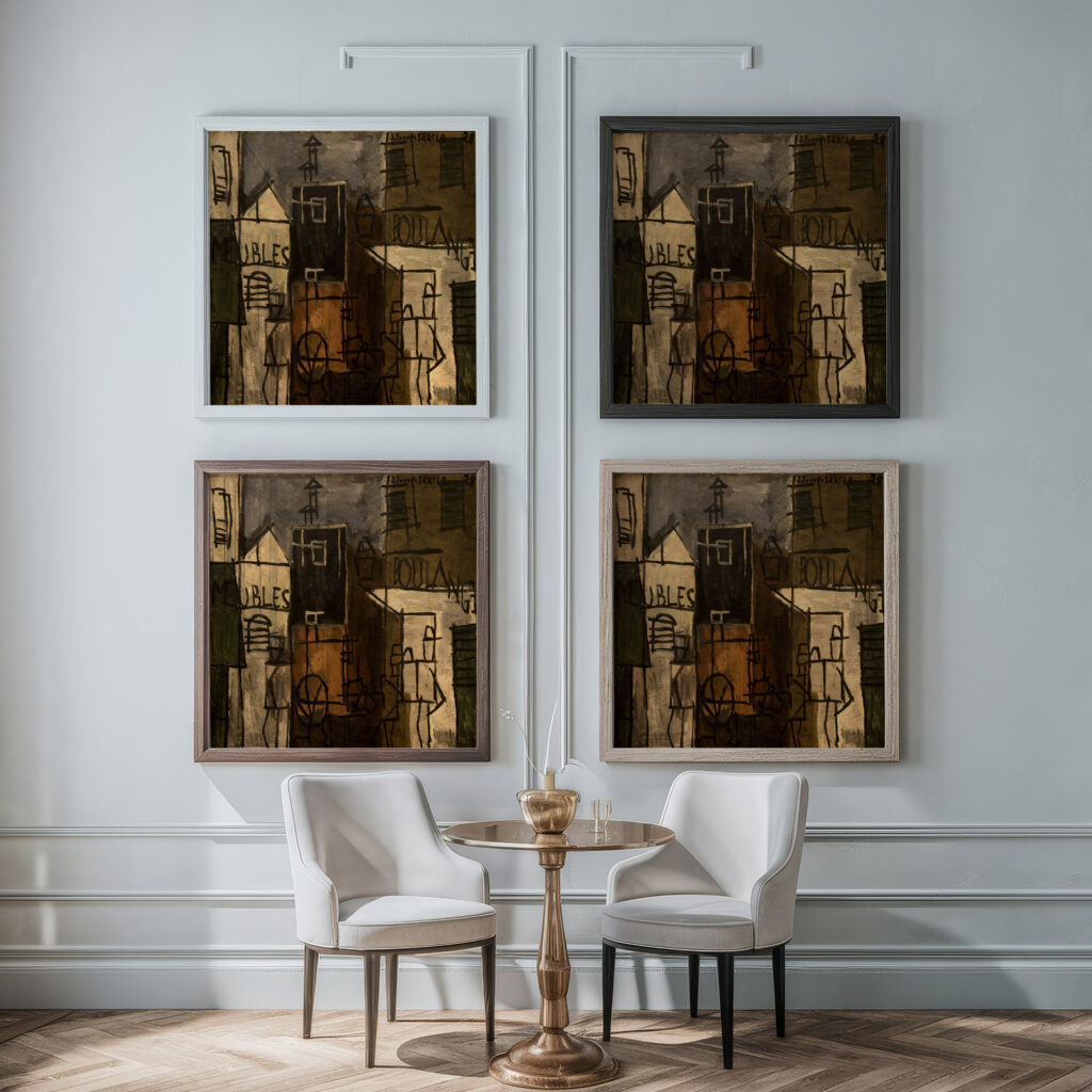 Pintura constructiva 1928 Joaquin Torres Garcia framed posters mockup