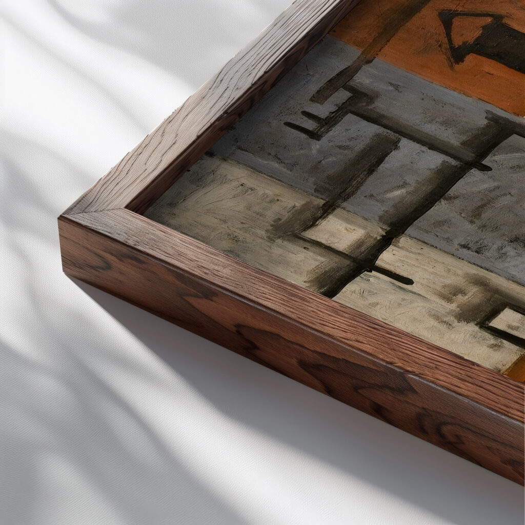 Pintura constructiva 1929 Joaquin Torres Garcia 2 close up dark wood mockup