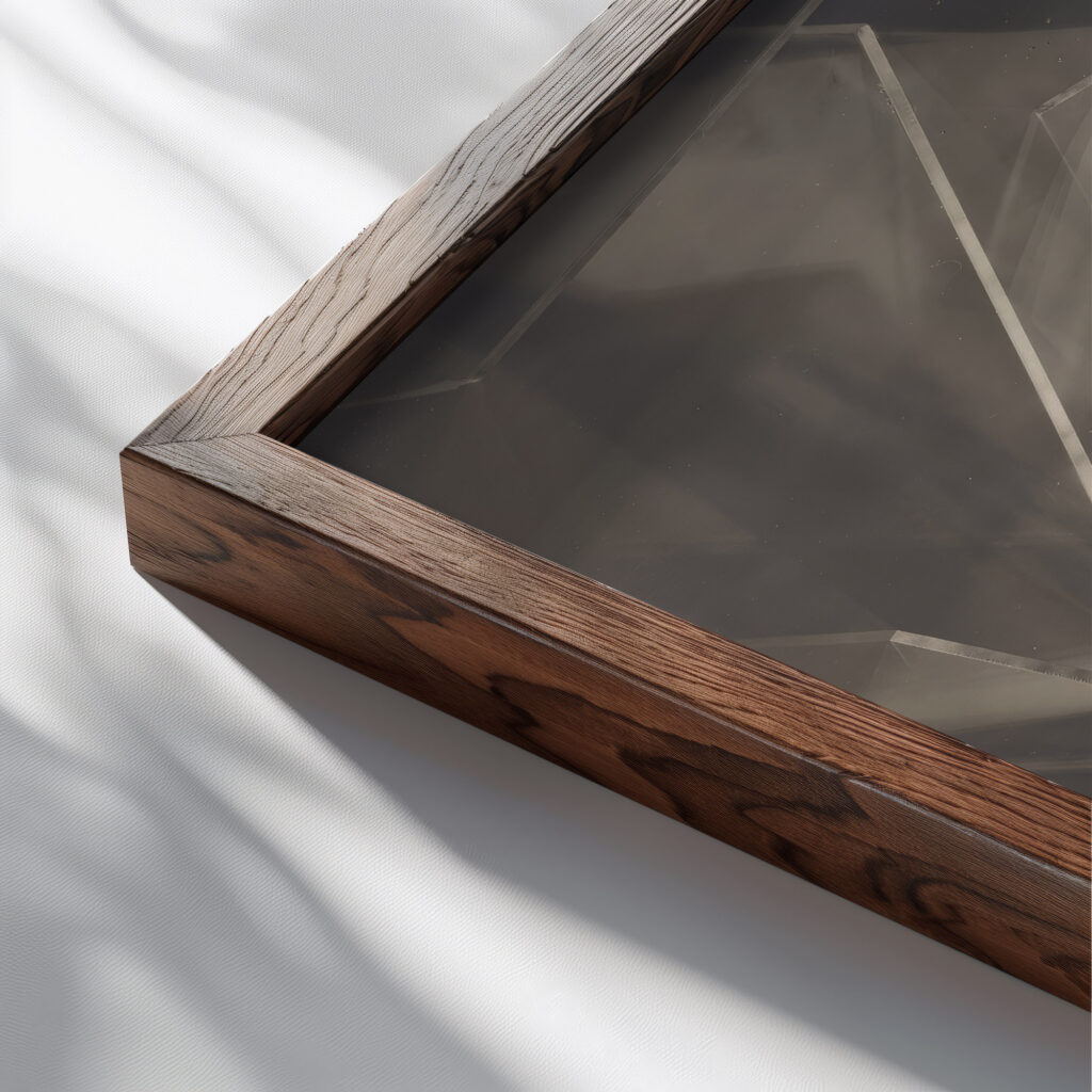 Planes 1922 Man Ray close up dark wood mockup